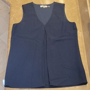 Calvin Klein Deep Blue V-Neck Tank Top,  M